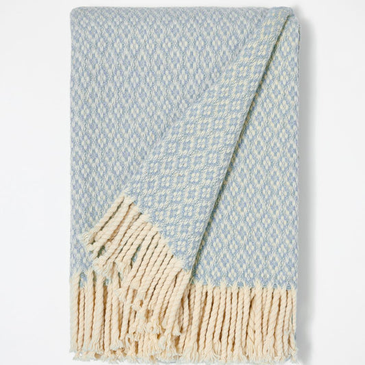 Burel Factory represented by 55° North Blanket Crossing Blanket Light Blue and Pearl 1/17