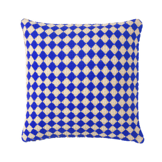 Burel Factory represented by 55° North Cushion, Azulejo Cushion Cover Cobolt Blue and Pearl 65/15
