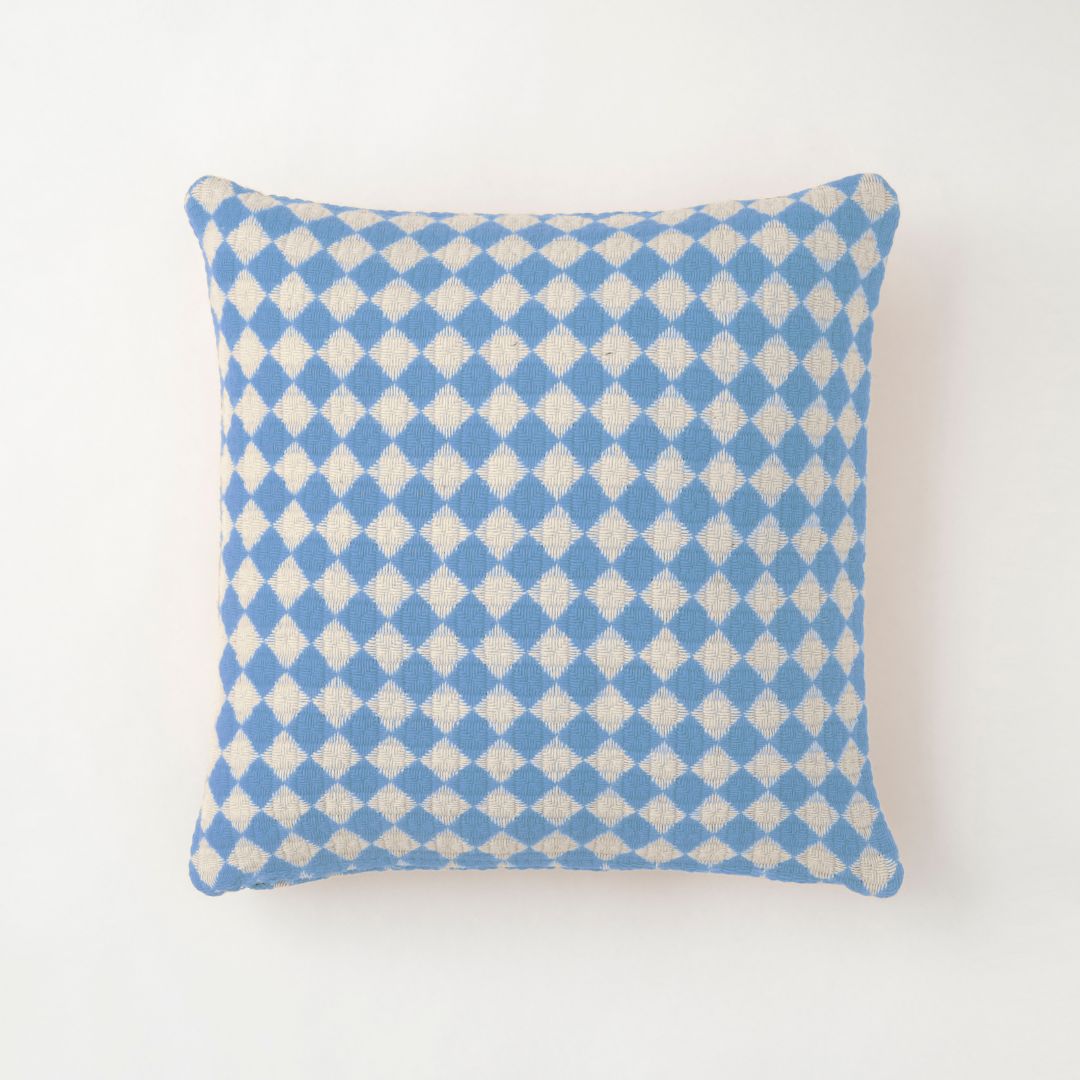 Burel Factory represented by 55° North Cushion, Azulejo Cushion Cover Light Blue 75/17