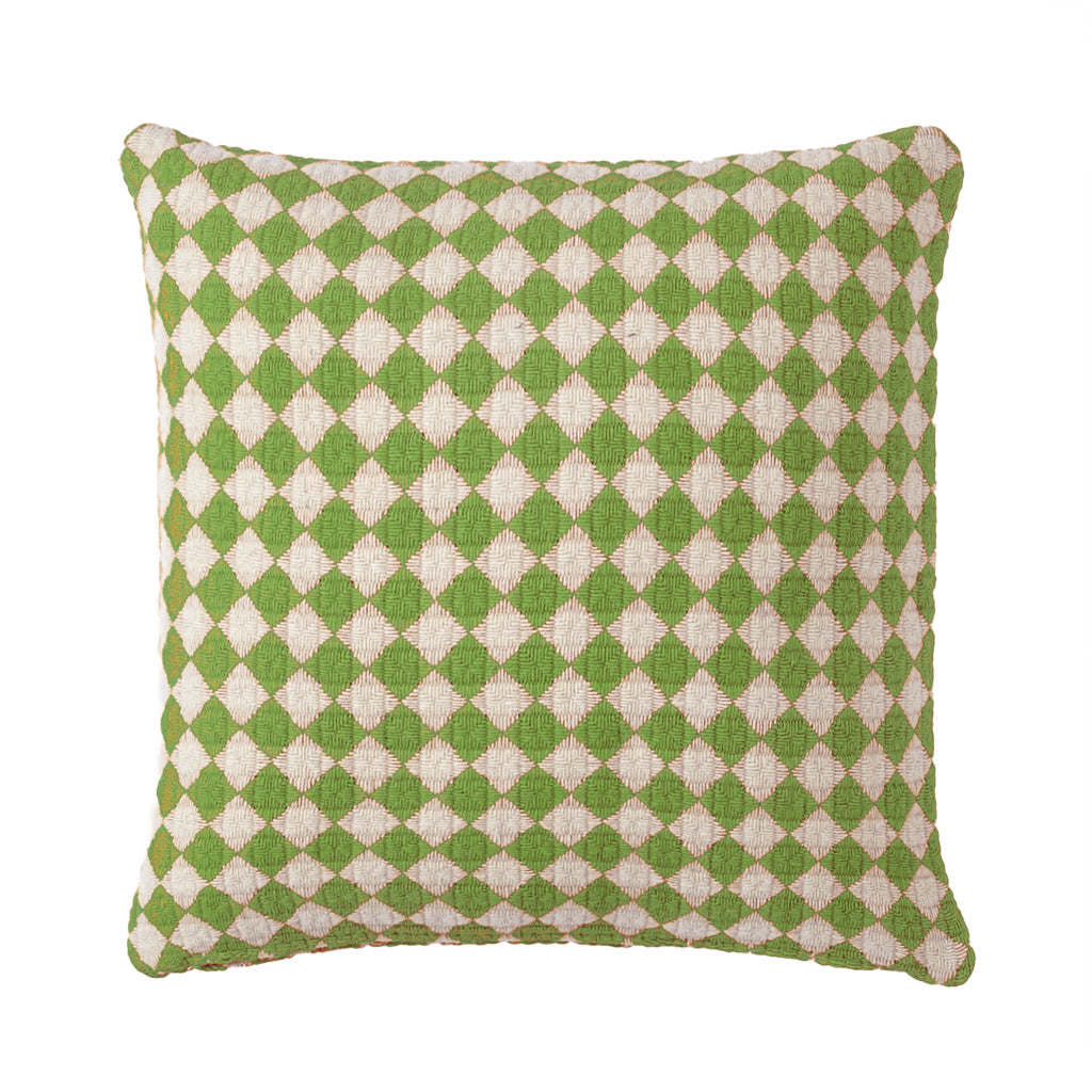 Burel Factory represented by 55° North Cushion, Azulejo Cushion Cover Light green and Pearl 74/12