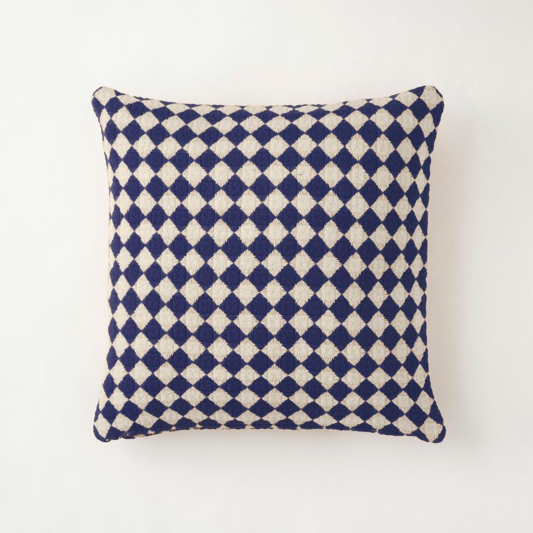 Burel Factory represented by 55° North Cushion, Azulejo Cushion Cover Navy Blue 85/30