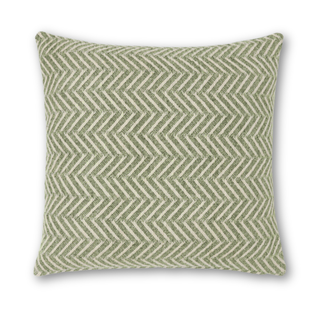 Burel Factory represented by 55° North Cushion, Visual Cushion Cover Pearl and Army Green 1/21