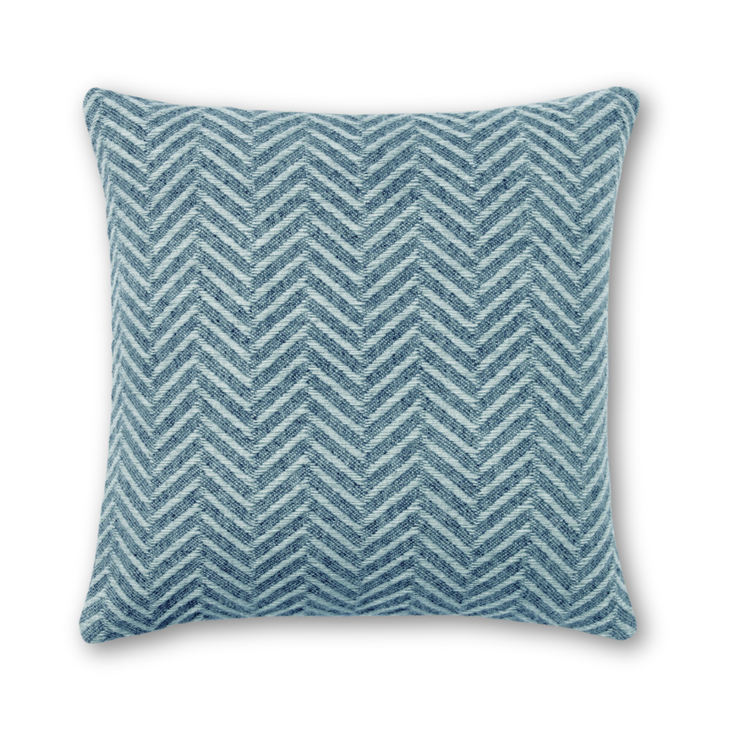 Burel Factory represented by 55° North Cushion, Visual Cushion Cover Pearl and Oil Blue 1/16