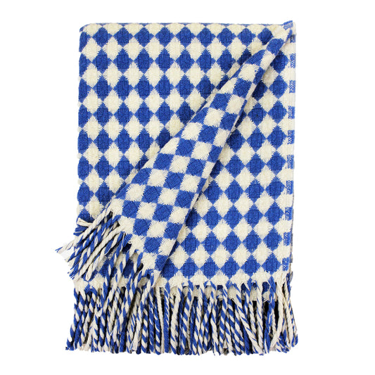 Burel Factory represented by 55° North Blanket, Azulejo Blanket Cobolt Blue and Pearl 65/15