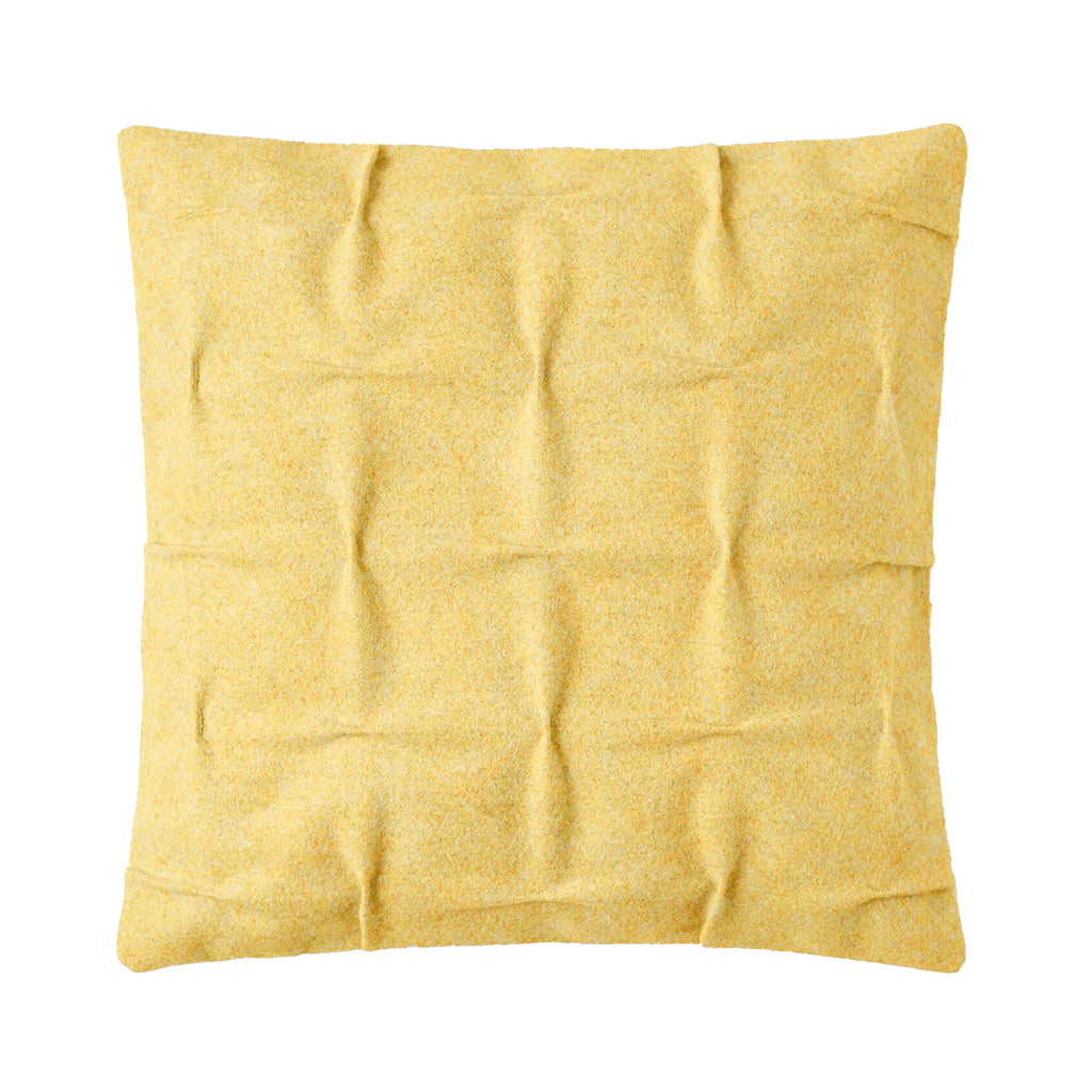 Burel Factory represented by 55° North Cushion, Cross Draped Cushion Cover Amber Yellow