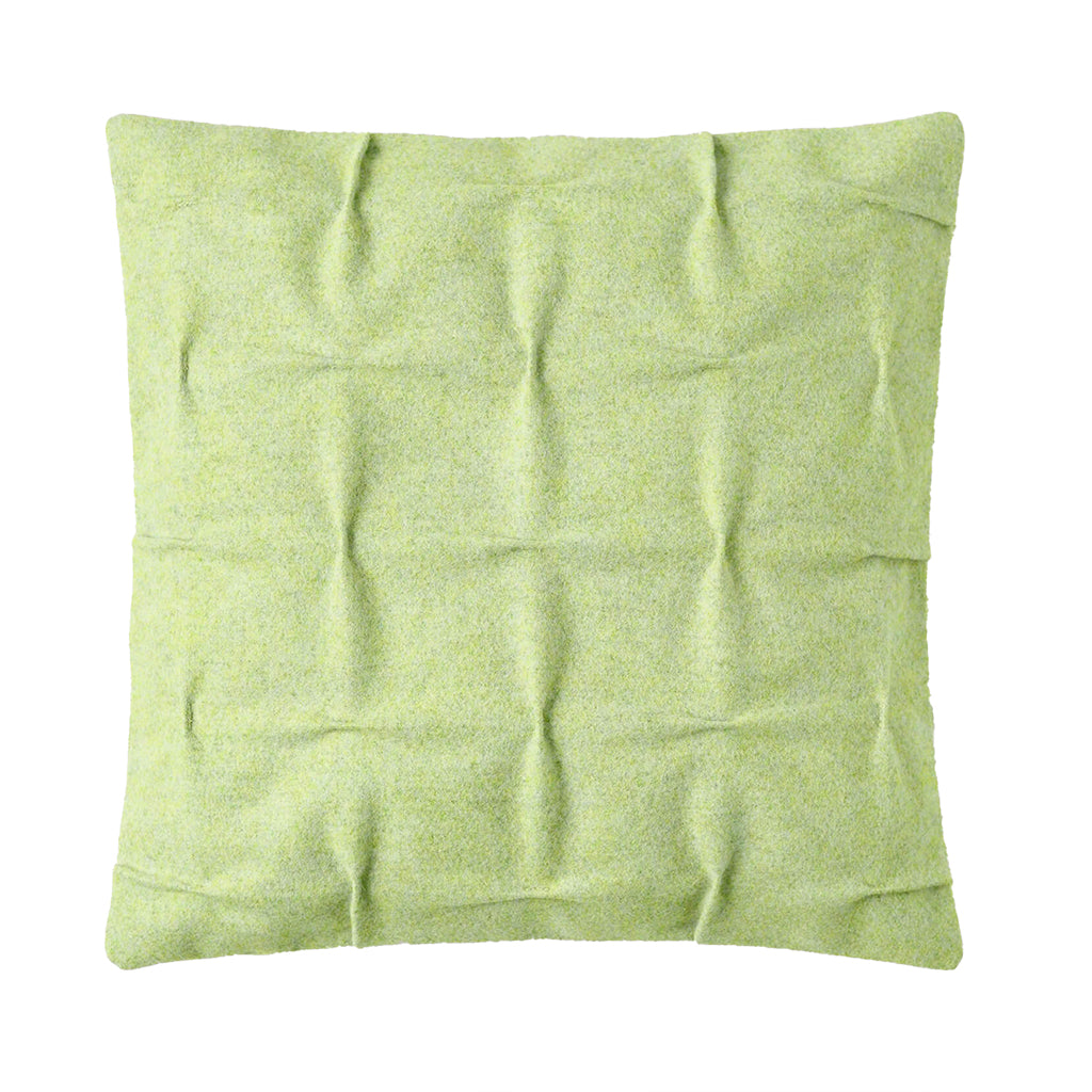 Burel Factory represented by 55° North Cushion, Cross Draped Cushion Cover Bamboo Green