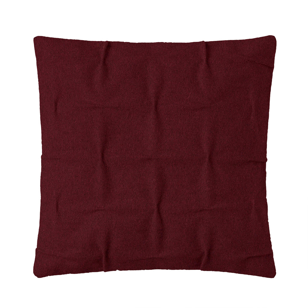 Burel Factory represented by 55° North Cushion, Cross Draped Cushion Cover Bordeaux 209C