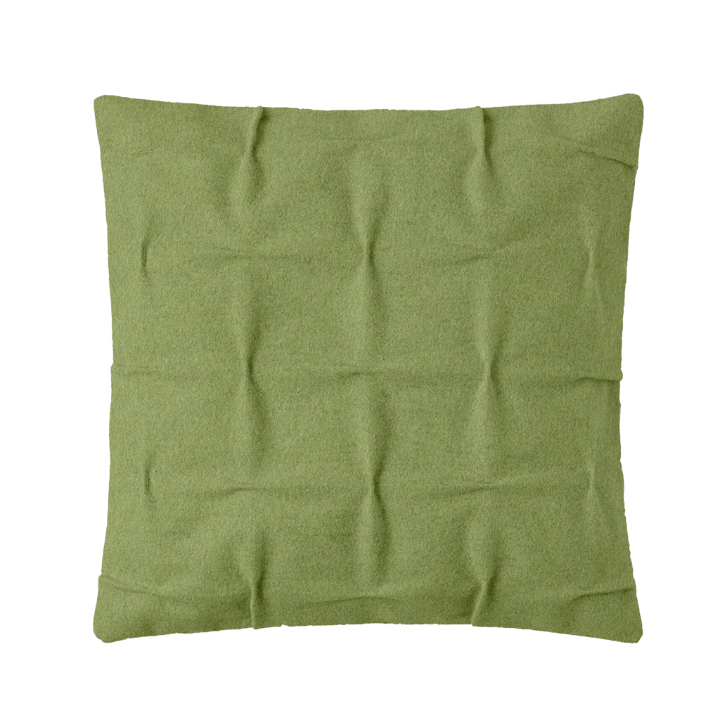 Burel Factory represented by 55° North Cushion, Cross Draped Cushion Cover Clorophyle Green 7496C