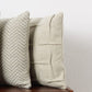 Burel Factory represented by 55° North Cushion, Cross Draped Cushion Cover Light Sarrubeco