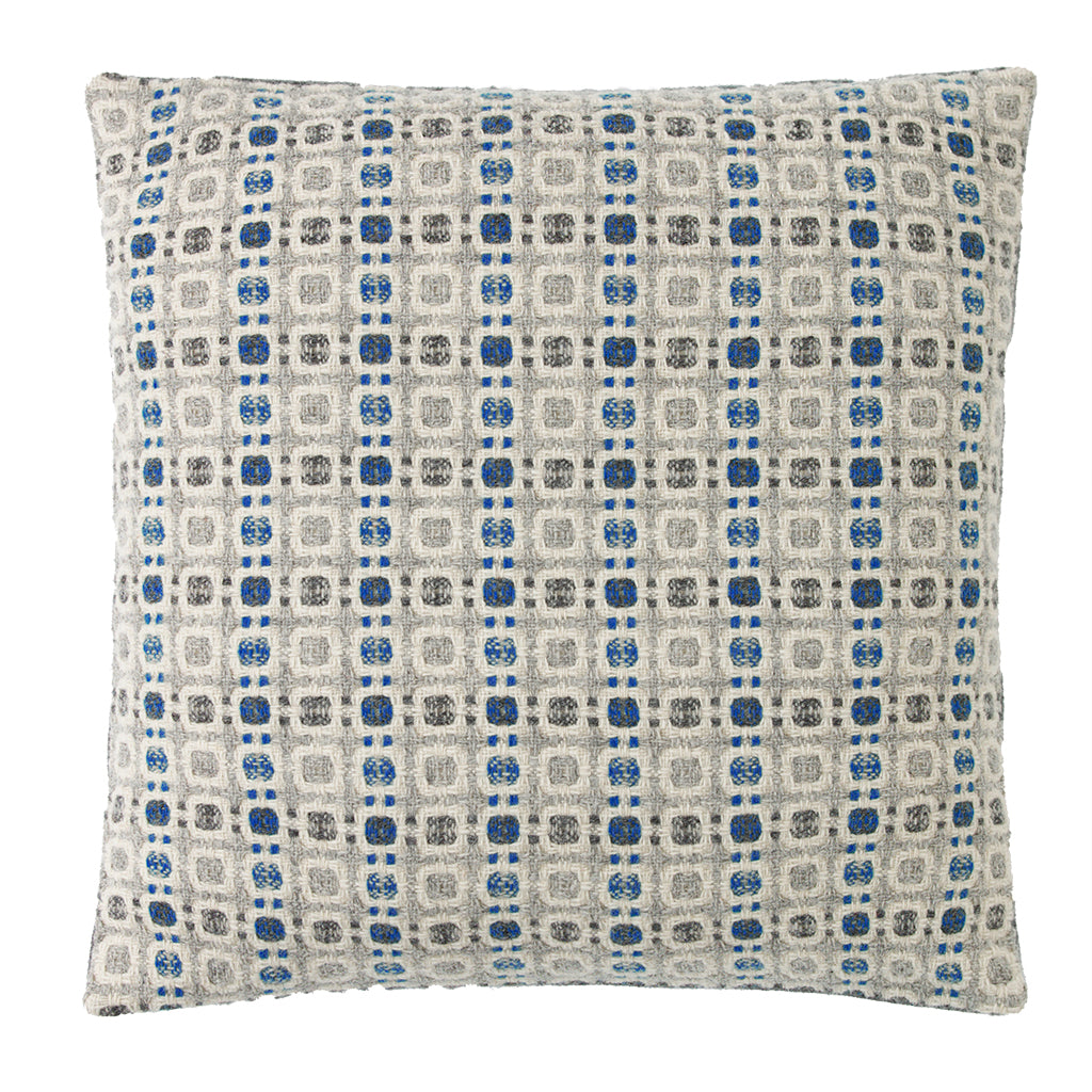 Burel Factory represented by 55° North Cushion, Vintage Cushion Cover Blue, Light Grey and Melange Grey 12/15