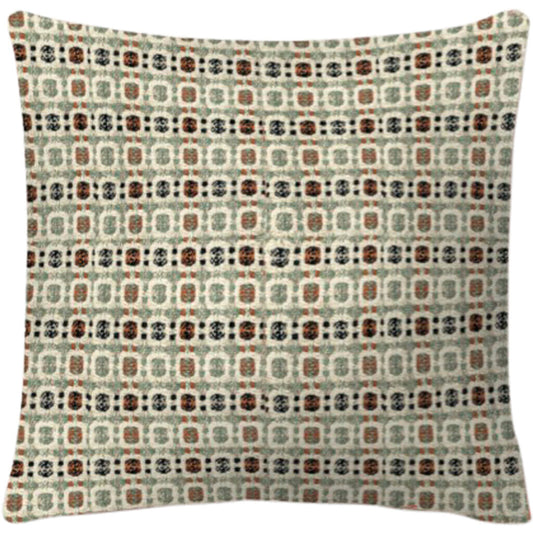 Burel Factory represented by 55° North Cushion, Vintage Cushion Cover Eucalyptus, terra cotta, dark green 16/50/13