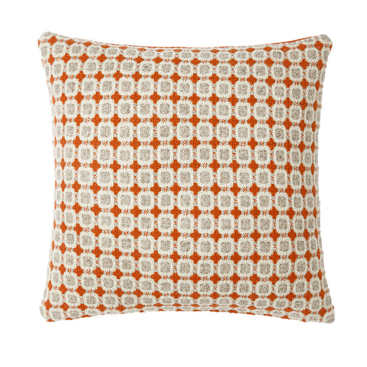 Burel Factory represented by 55° North Cushion, Vintage Cushion Cover Terracotta, Beige and Pearl 27/48